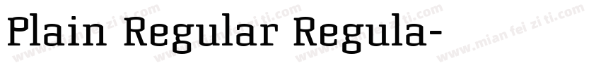 Plain Regular Regula字体转换